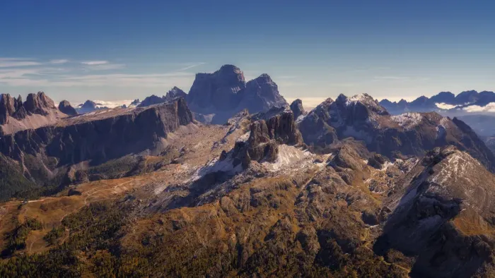 Framed Print : View of the Dolomites from the top of Monte Lagazuoi, Dolomites, Italy, Europe Framed Print : View of the Dolomites from the top of Monte Lagazuoi, Dolomites, Italy, Europe