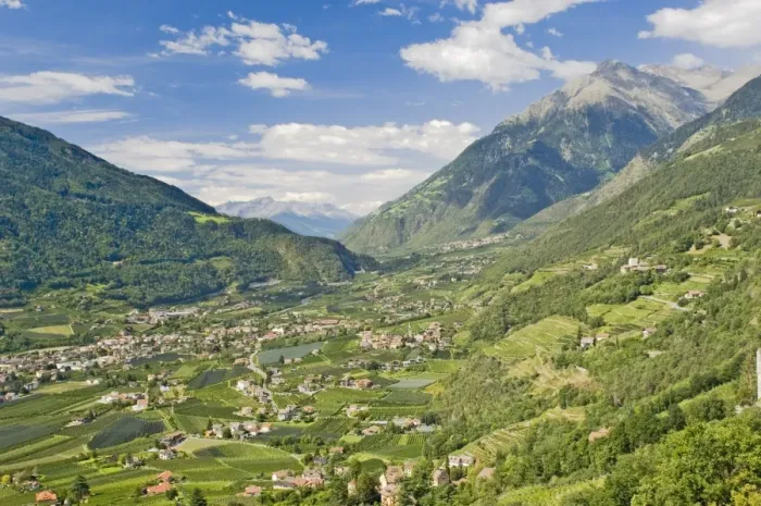 Framed Print : View from Dorf Tyrol over Merano Framed Print : View from Dorf Tyrol over Merano
