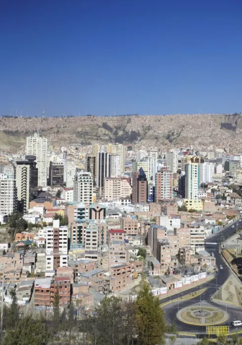 Framed Print : View of downtown La Paz, Bolivia, South America Framed Print : View of downtown La Paz, Bolivia, South America