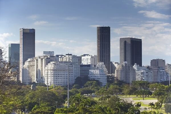 View of downtown skyscrapers, Centro, Rio de Janeiro, Brazil, South America