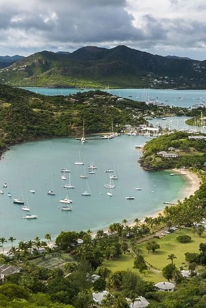 View over English Harbour, Antigua, Antigua and Barbuda, West Indies, Carribean, Central America