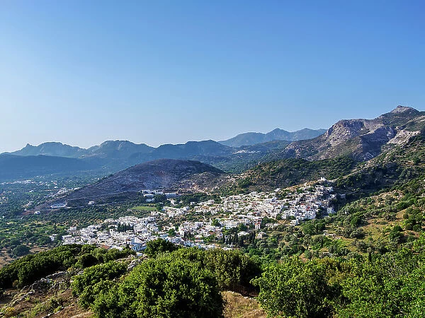 View towards Filoti Village, Naxos Island, Cyclades, Greek Islands, Greece, Europe