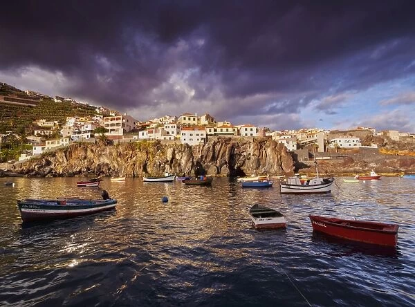 View of the fishing port in Camara de Lobos, Madeira, Portugal, Atlantic, Europe