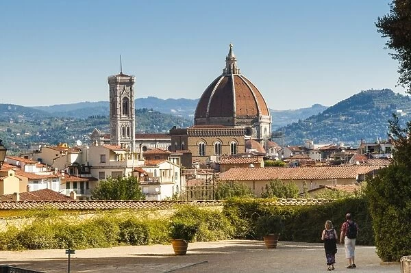 View of Florence from Boboli gardens, Florence (Firenze), UNESCO World Heritage Site, Tuscany, Italy, Europe