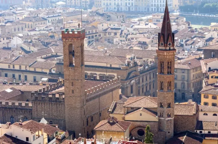 Framed Print : View over Florence from the Duomo, Tower of Bargello, UNESCO World Heritage Site, Florence (Firenze), Tuscany, Italy, Europe Framed Print : View over Florence from the Duomo, Tower of Bargello, UNESCO World Heritage Site, Florence (Firenze), Tuscany, Italy, Europe