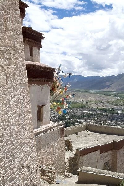 View from Fort, Gyantse, Tibet, China, Asia