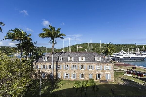 View of Fort James, the main historic building of Antigua, built by the British for