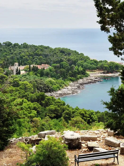 Framed Print : View from Fort Roral on Lokrum, Croatia, Europe Framed Print : View from Fort Roral on Lokrum, Croatia, Europe