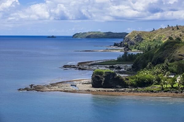 View from Fort Soledad over Utamac Bay in Guam, US Territory, Central Pacific, Pacific