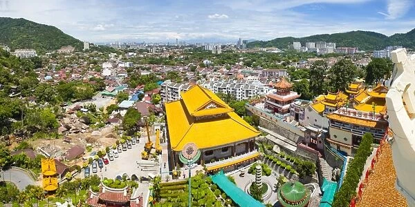 View over George Town from Kek Lok Si Temple, Penang, Malaysia, Southeast Asia, Asia