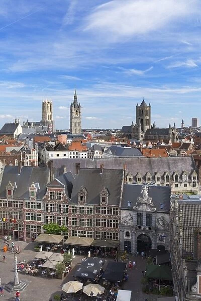 View of Ghent, Flanders, Belgium, Europe