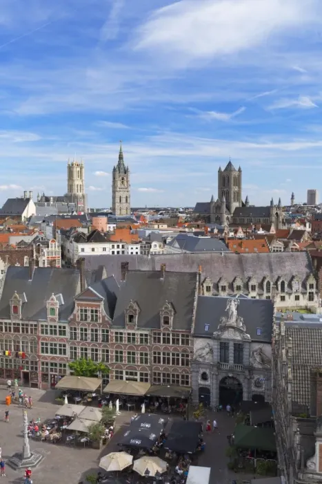 Framed Print : View of Ghent, Flanders, Belgium, Europe Framed Print : View of Ghent, Flanders, Belgium, Europe