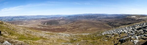 The view from the top of Glen Tromie in the Cairngorms National Park, Scotland, United Kingdom
