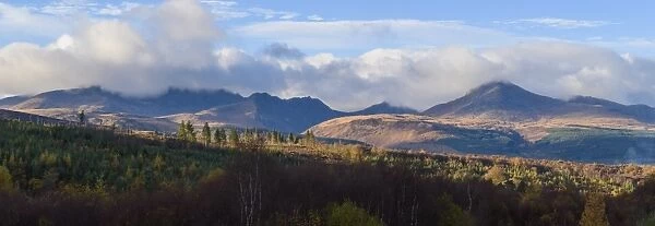 View of Goatfell and the Northern Mountains, Isle of Arran, North Ayrshire, Scotland
