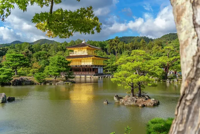 Framed Print : View of Golden Temple (Kinkaku-ji) (Temple of the Golden Pavilion), UNESCO, Kyoto, Honshu, Japan Framed Print : View of Golden Temple (Kinkaku-ji) (Temple of the Golden Pavilion), UNESCO, Kyoto, Honshu, Japan