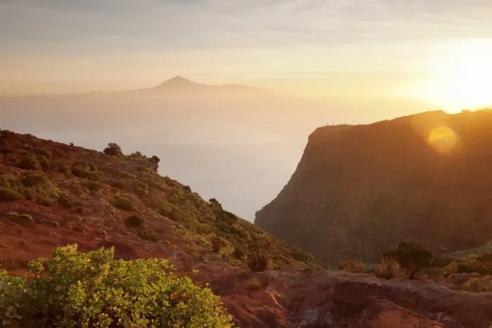 Framed Print : View from Gomera to Tenerife with Teide volcano at sunrise, Canary Islands, Spain, Atlantic, Europe Framed Print : View from Gomera to Tenerife with Teide volcano at sunrise, Canary Islands, Spain, Atlantic, Europe