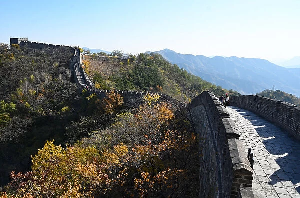 View along the Great Wall of China, Mutianyu section, UNESCO World Heritage Site