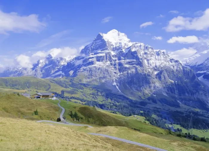Framed Print : View from Grindelwald-Frist to Wetterhorn Framed Print : View from Grindelwald-Frist to Wetterhorn