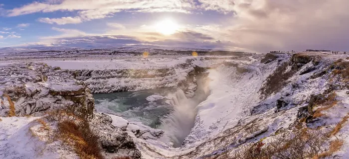 Framed Print : View of Gullfoss Waterfall on the Hvita River in winter, Western Region, Iceland Framed Print : View of Gullfoss Waterfall on the Hvita River in winter, Western Region, Iceland