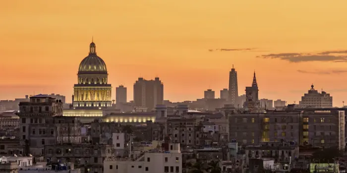 Framed Print : View over Habana Vieja towards El Capitolio at sunset, Havana, La Habana Province, Cuba Framed Print : View over Habana Vieja towards El Capitolio at sunset, Havana, La Habana Province, Cuba