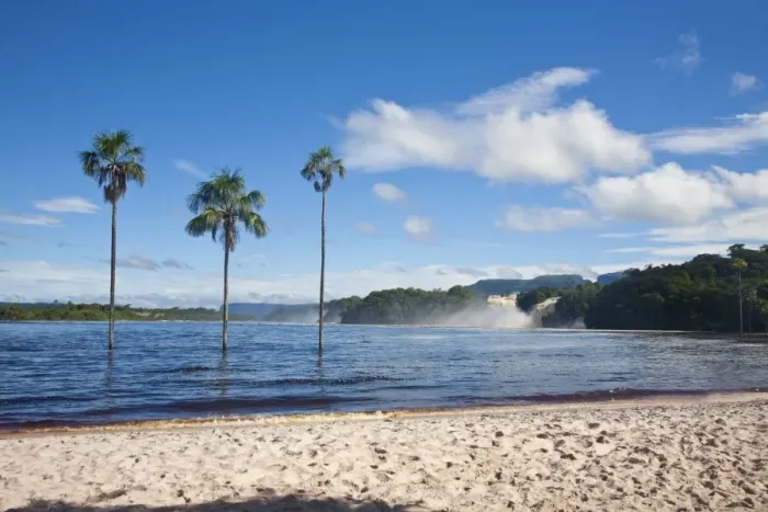 Framed Print : View to Hacha falls, Canaima Lagoon, Canaima National Park, UNESCO World Heritage Site Framed Print : View to Hacha falls, Canaima Lagoon, Canaima National Park, UNESCO World Heritage Site