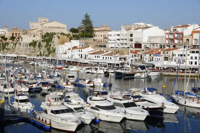 Framed Print : View over harbour and Ayuntamiento de Ciutadella, Ciutadella, Menorca, Balearic Islands Framed Print : View over harbour and Ayuntamiento de Ciutadella, Ciutadella, Menorca, Balearic Islands