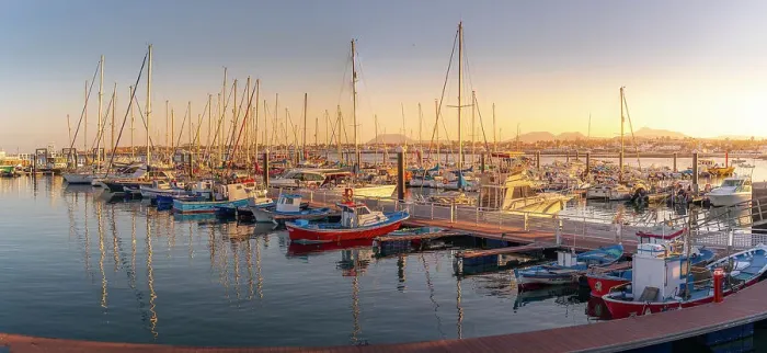 Framed Print : View of harbour boats at sunset, Corralejo, Fuerteventura, Canary Islands, Spain, Atlantic, Europe Framed Print : View of harbour boats at sunset, Corralejo, Fuerteventura, Canary Islands, Spain, Atlantic, Europe
