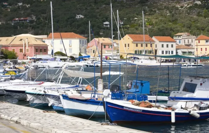 Framed Print : View across the harbour to colourful waterfront buildings, Gaios, Paxos, Paxi, Corfu, Ionian Islands, Greek Islands, Greece, Europe Framed Print : View across the harbour to colourful waterfront buildings, Gaios, Paxos, Paxi, Corfu, Ionian Islands, Greek Islands, Greece, Europe