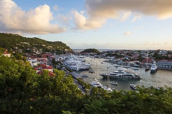 View over the harbour of Gustavia, St. Barth (St. Barthelemy), Lesser Antilles, West Indies