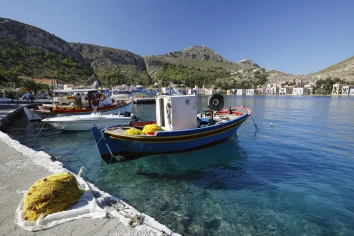 Framed Print : View of harbour, Kastellorizo (Meis), Dodecanese, Greek Islands, Greece, Europe Framed Print : View of harbour, Kastellorizo (Meis), Dodecanese, Greek Islands, Greece, Europe