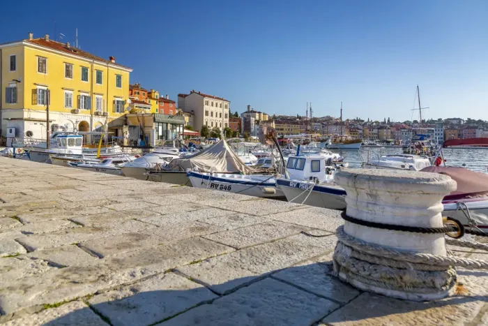 Framed Print : View of harbour and the old town, Rovinj, Istria, Croatia, Adriatic, Europe Framed Print : View of harbour and the old town, Rovinj, Istria, Croatia, Adriatic, Europe