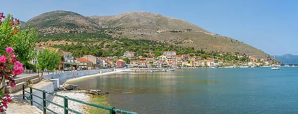 View of harbour and promenade in Agia Effimia, Kefalonia, Ionian Islands, Greek Islands, Greece, Europe