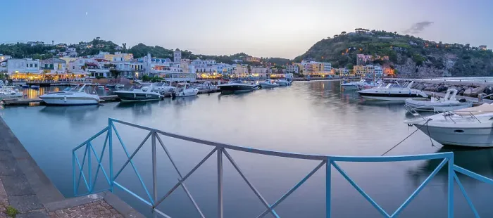 Framed Print : View of harbour and town of Lacco Ameno at dusk, Island of Ischia, Campania, Italy, Europe Framed Print : View of harbour and town of Lacco Ameno at dusk, Island of Ischia, Campania, Italy, Europe