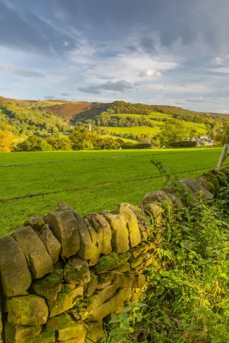 Framed Print : View of Hathersage and countryside autumnal colours, Derbyshire Peak District, Derbyshire Framed Print : View of Hathersage and countryside autumnal colours, Derbyshire Peak District, Derbyshire