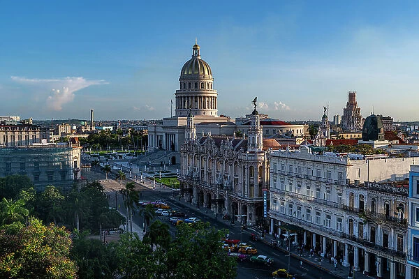 View over Havana and its Capitol, Havana, Cuba, West Indies, Central America