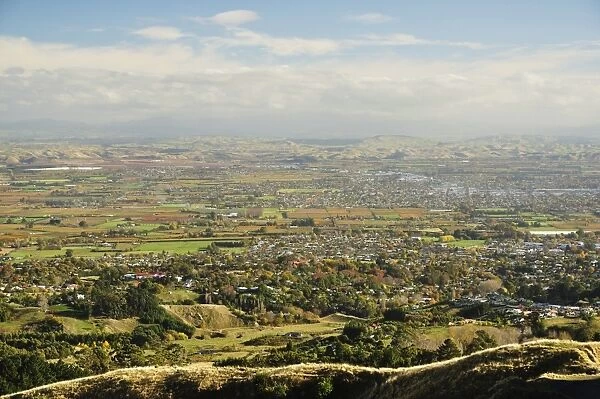 View of Havelock North and Hastings from Te Mata Peak, Hawkes Bay