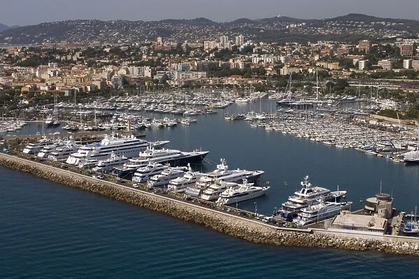View from helicopter of Antibes, Alpes-Maritimes, Provence, Cote d Azur