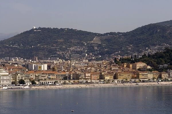 View from helicopter of Nice, Alpes-Maritimes, Provence, Cote d Azur