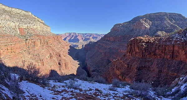 View of Hermit Canyon from Dripping Springs trail at Grand Canyon, Grand Canyon National Park, UNESCO World Heritage Site, Arizona, United States of America, North America