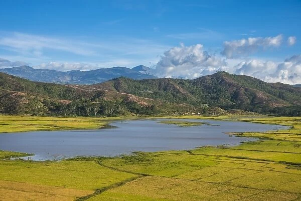 View over the highland plateau of Suai, East Timor, Southeast Asia, Asia