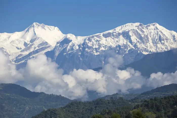 Framed Print : View of Himalayas, Pokara, Nepal, Asia Framed Print : View of Himalayas, Pokara, Nepal, Asia
