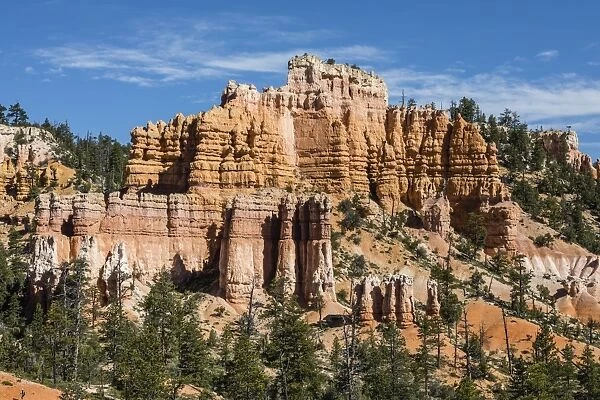 View of hoodoo formations from the Fairyland Trail in Bryce Canyon National Park