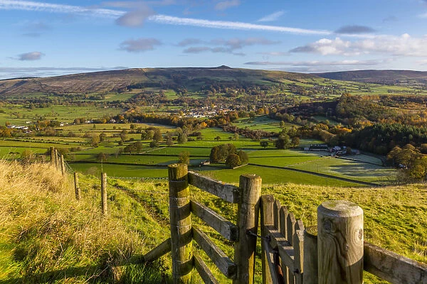 View of Hope in the Hope Valley, Derbyshire, Peak District National Park, England