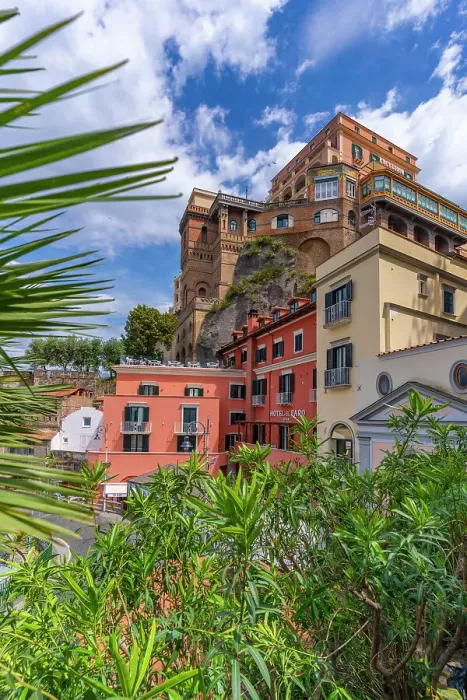 Framed Print : View of hotels in Porto of Sorrento, Sorrento, Campania, Italy, Mediterranean, Europe Framed Print : View of hotels in Porto of Sorrento, Sorrento, Campania, Italy, Mediterranean, Europe