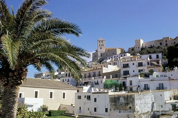 View of Ibiza old town centre