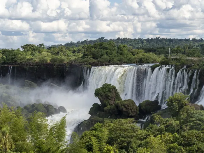 Framed Print : View of Iguacu Falls taken from the upper circuit boardwalk, UNESCO World Heritage Site Framed Print : View of Iguacu Falls taken from the upper circuit boardwalk, UNESCO World Heritage Site
