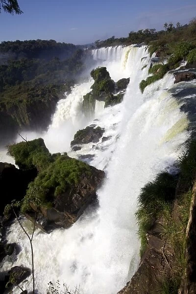 View of the Iguassu Falls from the Argentinian side, Argentina, South America