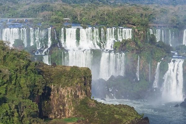 View of the Iguazu Falls from the Brazilian side, UNESCO World Heritage Site, Foz do Iguacu