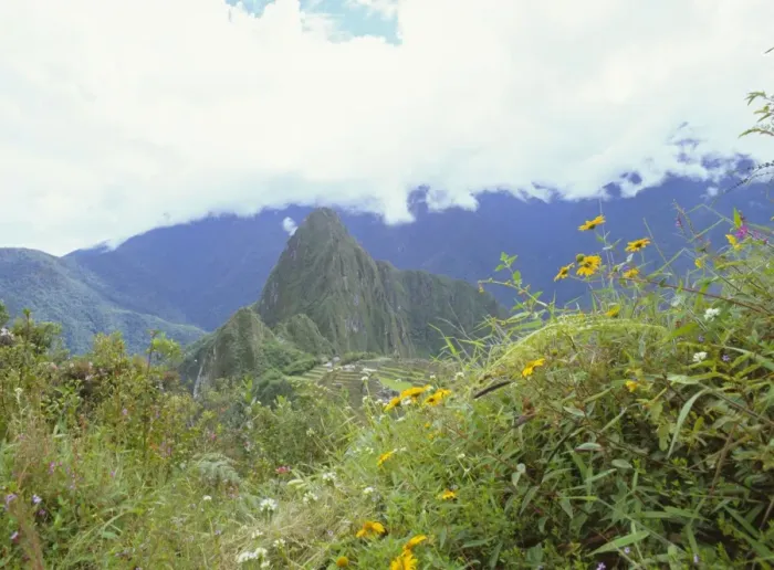 Framed Print : View of Inca ruins in distance Framed Print : View of Inca ruins in distance