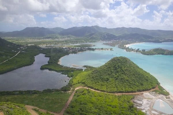 View over Five Islands Harbour, Antigua, Leeward Islands, West Indies, Caribbean, Central America